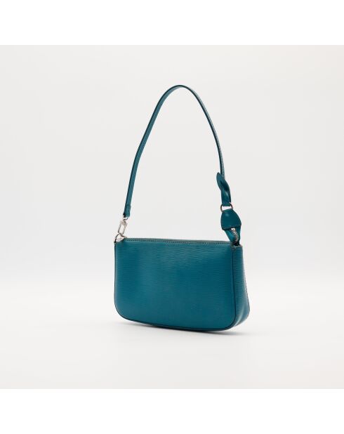 Pochette en cuir Accessoires Épi bleu - 21 x 13 x 3.5 cm