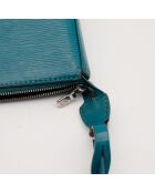 Pochette en cuir Accessoires Épi bleu - 21 x 13 x 3.5 cm