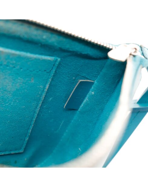 Pochette en cuir Accessoires Épi bleu - 21 x 13 x 3.5 cm