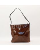 Borsa Hobo in macadam marrone - Ottime condizioni - 28x27x9cm