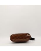 Borsa Hobo in macadam marrone - Ottime condizioni - 28x27x9cm