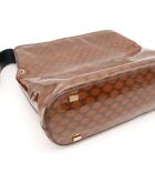 Borsa Hobo in macadam marrone - Ottime condizioni - 28x27x9cm