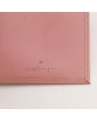 Portafoglio in pelle rosa - Buone condizioni - 10,5x10,5x2 cm
