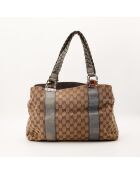 Borsa tote in pelle beige bambù - Ottime condizioni - 38x30x14 cm