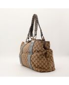 Borsa tote in pelle beige bambù - Ottime condizioni - 38x30x14 cm