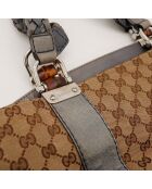 Borsa tote in pelle beige bambù - Ottime condizioni - 38x30x14 cm