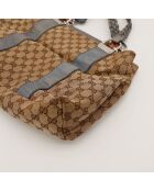 Borsa tote in pelle beige bambù - Ottime condizioni - 38x30x14 cm