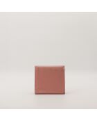 Portafoglio in pelle rosa - Buone condizioni - 11x10x2 cm