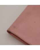 Portafoglio in pelle rosa - Buone condizioni - 11x10x2 cm