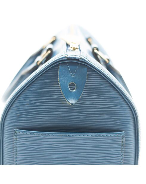 Sac en cuir Speedy 25 Épi bleu - 25 x 19 x 15 cm