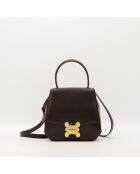 Schultertasche Triomphe 2Way aus Leder in tiefbraunem Leder - Sehr guter Zustand - 22x22x6 cm