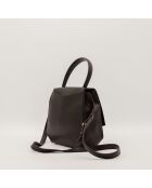 Schultertasche Triomphe 2Way aus Leder in tiefbraunem Leder - Sehr guter Zustand - 22x22x6 cm
