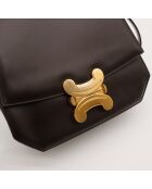 Schultertasche Triomphe 2Way aus Leder in tiefbraunem Leder - Sehr guter Zustand - 22x22x6 cm