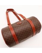 Borsa a farfalla in macadam marrone - Ottime condizioni - 26x14x14cm