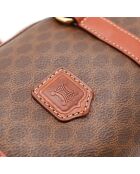 Borsa a farfalla in macadam marrone - Ottime condizioni - 26x14x14cm