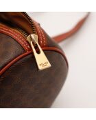 Borsa a farfalla in macadam marrone - Ottime condizioni - 26x14x14cm