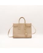 Sac de Jour en cuir beige - 32 x 25.5 x 15.5 cm