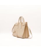 Sac de Jour en cuir beige - 32 x 25.5 x 15.5 cm