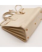 Sac de Jour en cuir beige - 32 x 25.5 x 15.5 cm