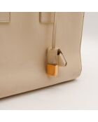 Sac de Jour en cuir beige - 32 x 25.5 x 15.5 cm
