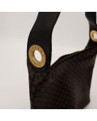 Bolso Hobo Macadam marrón/negro - Muy buen estado - 24x25x9,5 cm