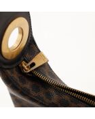 Bolso Hobo Macadam marrón/negro - Muy buen estado - 24x25x9,5 cm