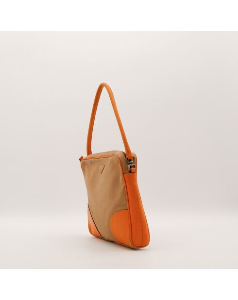 Sac Hobo beige/orange - 27 x 22 x 6 cm