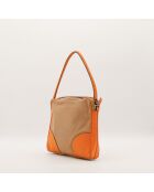 Sac Hobo beige/orange - 27 x 22 x 6 cm