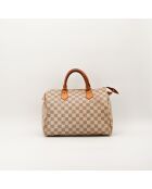 Bolsa Speedy 30 Damier Azur color caramelo claro, en buen estado, 30 x 17 x 21 cm
