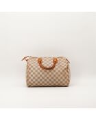 Bolsa Speedy 30 Damier Azur color caramelo claro, en buen estado, 30 x 17 x 21 cm