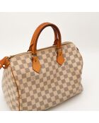 Bolsa Speedy 30 Damier Azur color caramelo claro, en buen estado, 30 x 17 x 21 cm