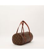 Bolso Papillon 30 de piel marrón oscuro - Muy buen estado - 30x21x17 cm