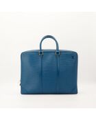 Porte-Documents en cuir Voyage Epi bleu - 41 x 30 x 8 cm