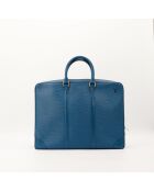 Porte-Documents en cuir Voyage Epi bleu - 41 x 30 x 8 cm