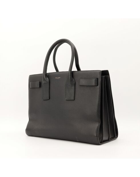 Sac de Jour en cuir noir - 32 x 26 x 16 cm