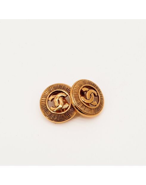 Boucles d'oreilles Clip Coco or rose - 2.57 cm