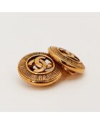 Boucles d'oreilles Clip Coco or rose - 2.57 cm