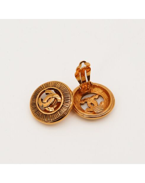 Boucles d'oreilles Clip Coco or rose - 2.57 cm