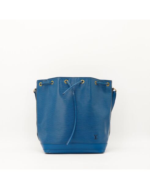 Sac en cuir Noé Epi bleu - 27.5 x 32 x 20 cm