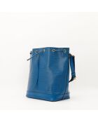 Sac en cuir Noé Epi bleu - 27.5 x 32 x 20 cm
