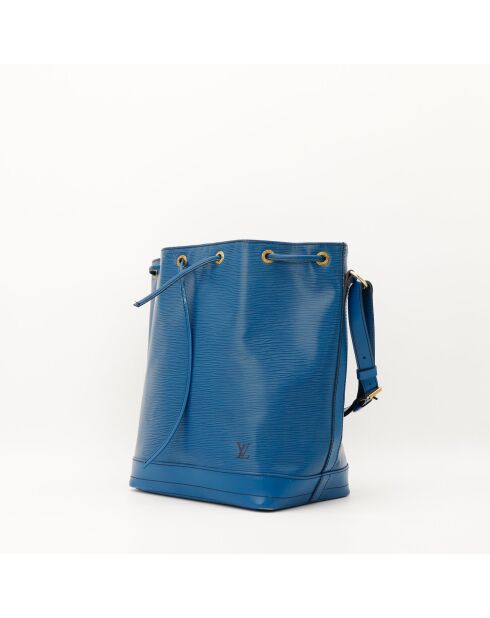 Sac en cuir Noé Epi bleu - 27.5 x 32 x 20 cm