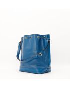 Sac en cuir Noé Epi bleu - 27.5 x 32 x 20 cm