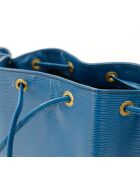 Sac en cuir Noé Epi bleu - 27.5 x 32 x 20 cm