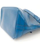 Sac en cuir Noé Epi bleu - 27.5 x 32 x 20 cm