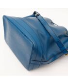 Sac en cuir Noé Epi bleu - 27.5 x 32 x 20 cm