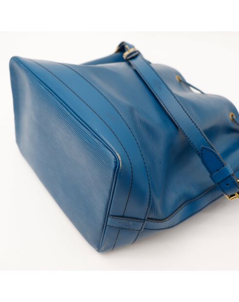 Sac en cuir Noé Epi bleu - 27.5 x 32 x 20 cm