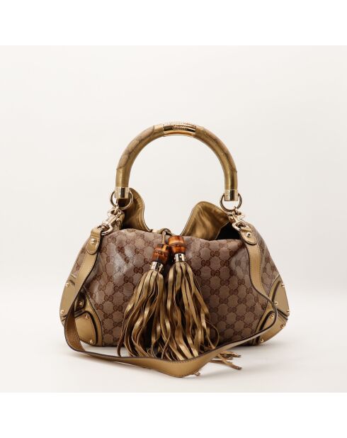 Sac Indy Hobo doré marron/doré - 38 x 32 x 2 cm