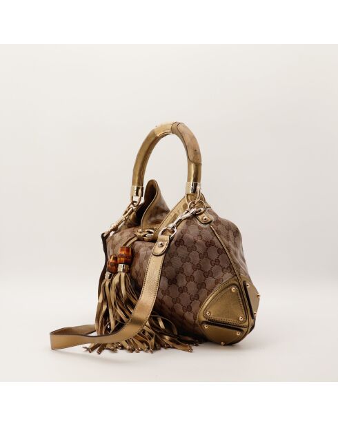 Sac Indy Hobo doré marron/doré - 38 x 32 x 2 cm