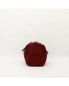 Sac en cuir Boston Suede bordeaux - 28 x 19 x 16 cm