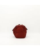 Sac en cuir Boston Suede bordeaux - 28 x 19 x 16 cm